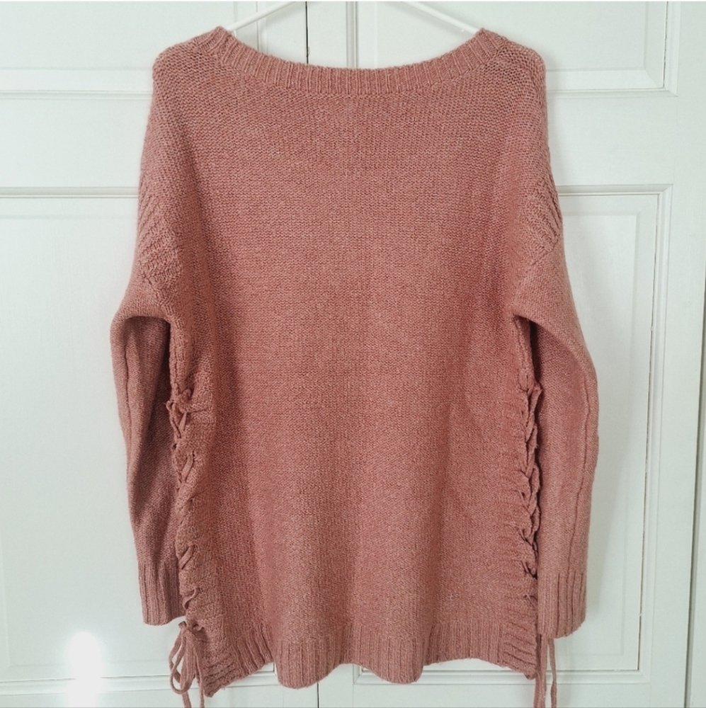 Lucky Brand lace-up sweater - Picture 4 of 6